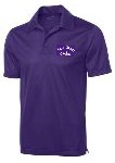 Purple Polo with embroidery. 